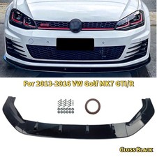 For Golf 7 Mk7 Gti R Rline 2013-2016 Front Bumper Spoiler Lip Kit Gloss Black