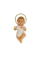 Krippenfigur Jesuskind 2,3 Cm Polyresin Mit Kleid Und Heiligenschein