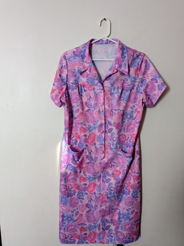 Vintage 70s Floral Hippie szL Large Dress Button - Picture 2 of 3