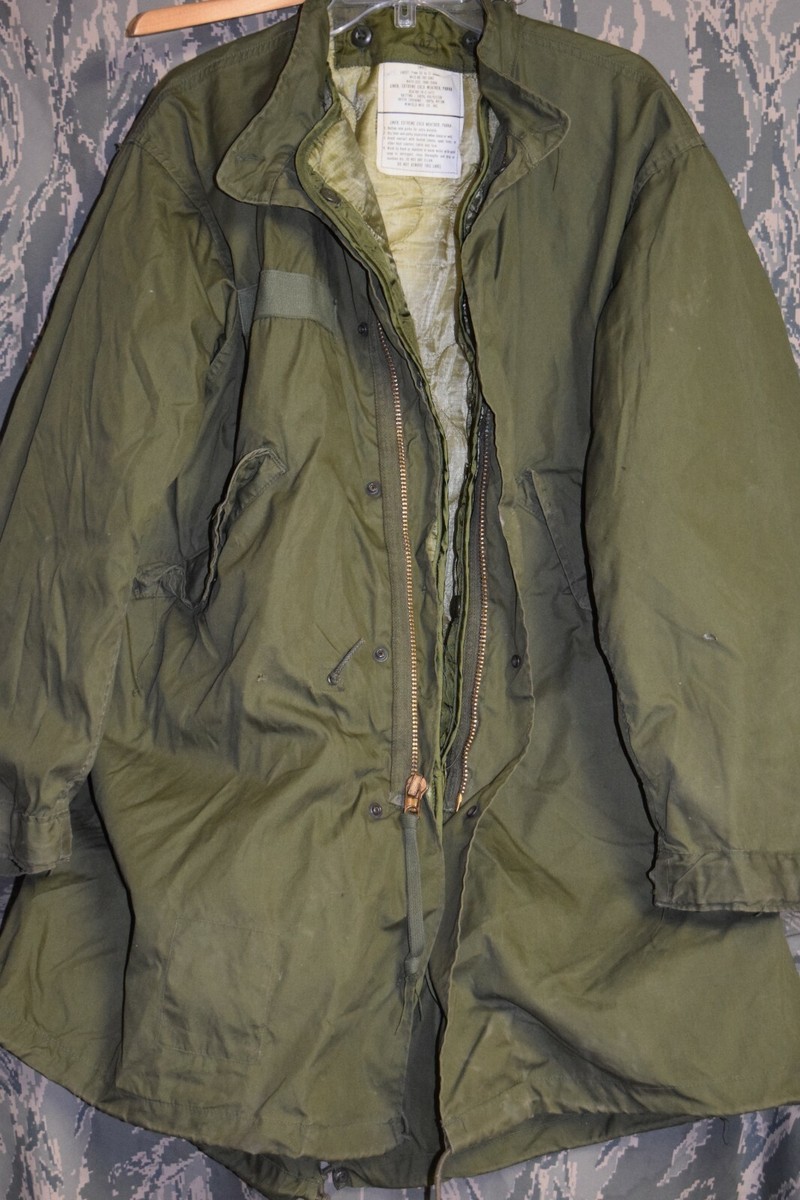 military cold weather parka size small ( fish tail ) | eBay