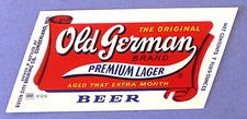 Queen City Brewing OLD GERMAN PREMIUM LAGER beer  label MD 7oz 