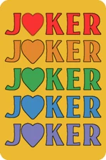 Mah Jongg Jong Mahjong 10 Joker Stickers Heart - Set #440 ** Free Shipping **
