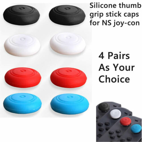 8X Silicone Grip Thumb Stick Extender Button Cap Kit for Nintendo Switch Joy-Con - Picture 2 of 15