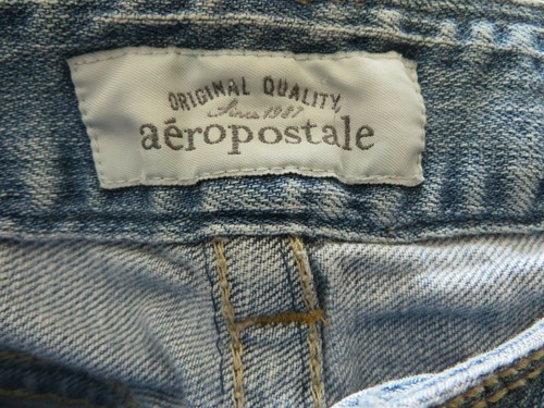 Aeropostale Girls Jeans Straight Leg Light Wash Blue Size 7/8  #11271 - Picture 5 of 6