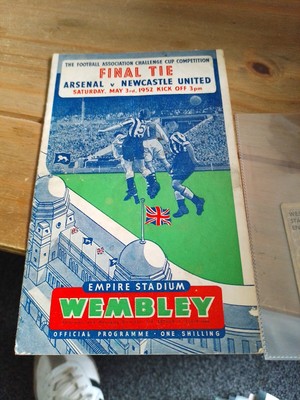 Billet Original FA Cup Finale 1952 : Arsenal V Newcastle United - 3 Mai - Excellent état - Collector
