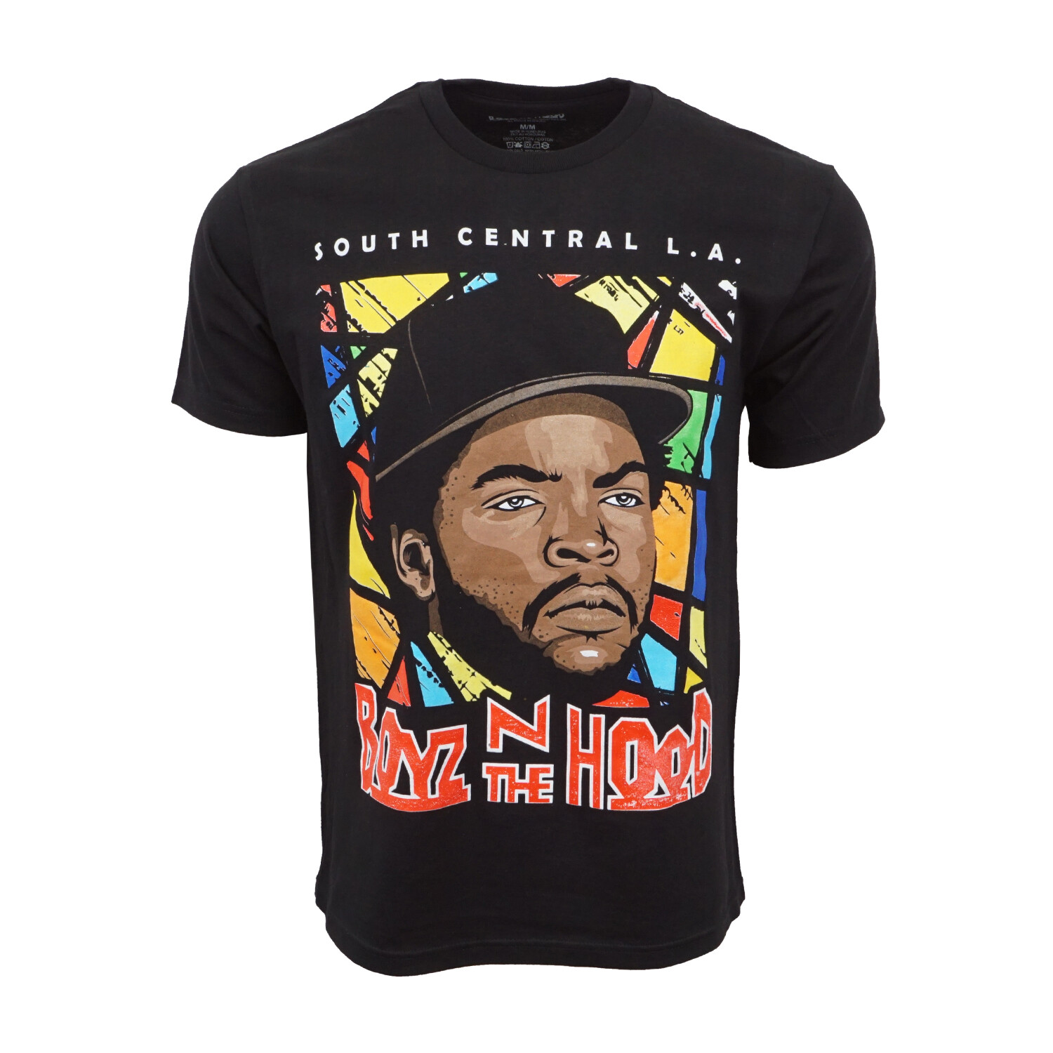 ФУТБОЛКА BOYZ N THE HOOD, ЧЕРНАЯ КРАСКА, ПОРТРЕТ EAZY ET, АУТЕНТИЧНАЯ ЛИЦЕНЗИОННАЯ ФУТБОЛКА