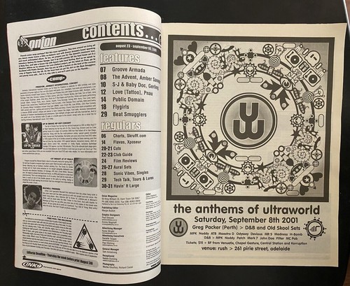 Onion Magazine Vol 2 Issue 79 Aug 23 2001 Groove Armada, Gerling & Pnau. - Picture 2 of 3