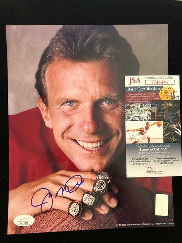 Joe Montana Super Bowl Rings Photograph - San Francisco 49ers 8x10 JSA Authentic - Picture 2 of 2