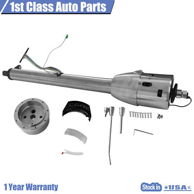 Auto Tilt 28'' Steering Column Shift Indicator w/ 9 Hole No Key Wheel Adapter