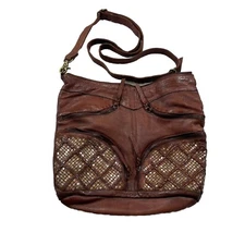 Amsterdam Heritage Andel 5061 Brown Crossbody Womens Handbag Shoulder Strap J3Y