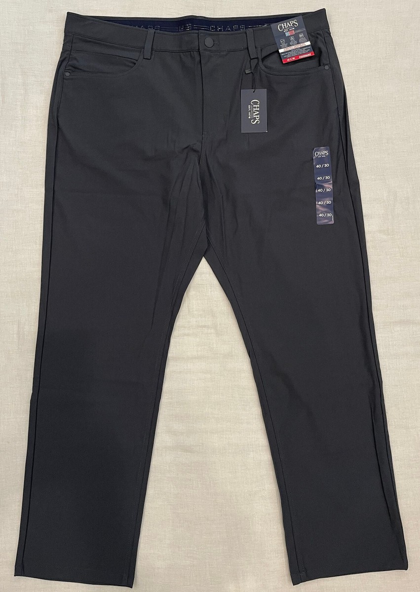 Chaps Men's & Big Men's Straight Tapered Fit Pants with Pockets