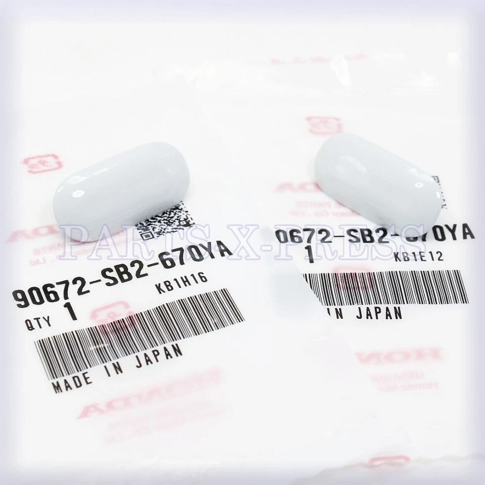 PAR DE TAPAS DE PARACHOQUES DE MATRÍCULA ORIGINALES HONDA CIVIC Y ACURA 90672-SB2-670YA Foto 2 de 4