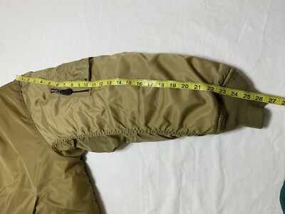 Jacket Flyer's Men Tan Bomber Flight Intermediate MA1 Military