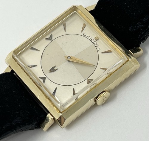 Vintage 1957 Longines 1050 Mystery 14K Case 17 Jewel Windup Unisex Watch - Picture 7 of 15