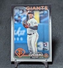 Marco Luciano Rookie RC 2024 Topps Update Series Card US217 San Francisco Giants. rookie card picture