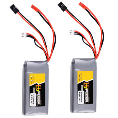 2x 6.6v 2200MAH 8C 3PK lifepo4 Battery For Futaba 14SG 18SZ 16SZ T8J Transmitter