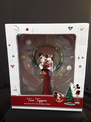 New Disney Store Minnie And Mickey Mouse Christmas Tree Topper Ebay