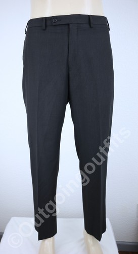 CHAPS Pantalone uomo vestito piatto davanti a righe taglia 36 x 30 - Foto 3 di 12