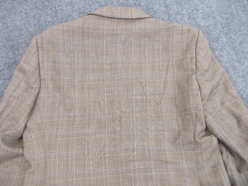 Pronto Uomo Blazer Mens 42 Beige Brown Wool Blend Jacket Coat Office Pocket - Picture 11 of 12