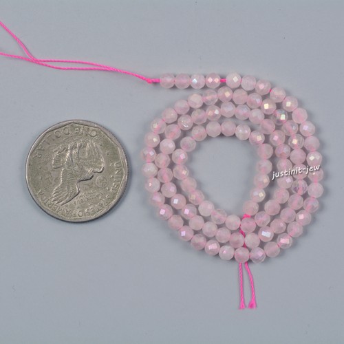 3.7mm to 4.7mm Faceted Gemstone Round Loose Bead DIY Jewelry Making Strand 15.5" - Picture 143 of 466