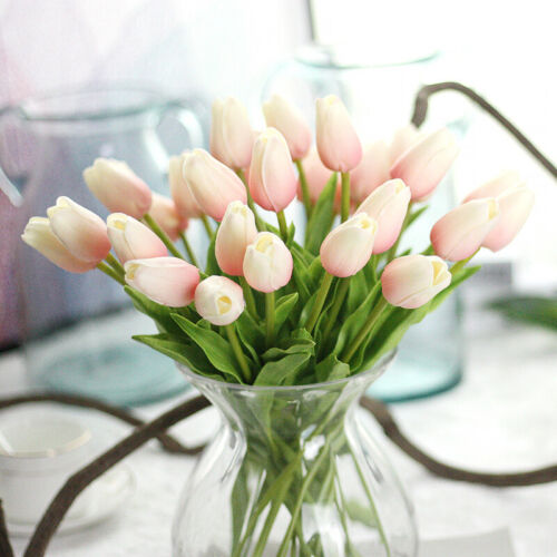 Tulipán artificial con flor falsa toque real para decoración del hogar y fiesta COMPRA 2 OBTÉN 1 GRATIS - Imagen 31 de 37