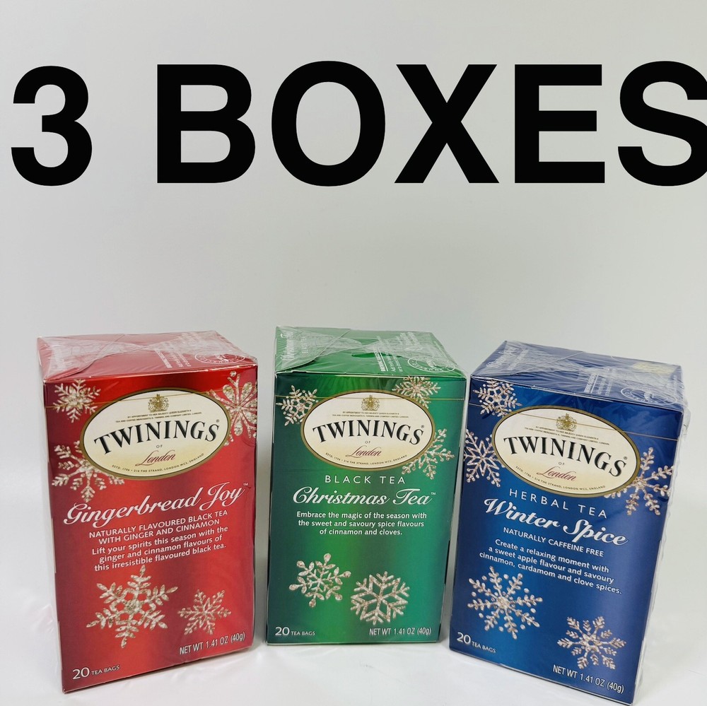 🎄NEW 3 PACK Twinings Christmas Tea’s Gingerbread Christmas & Winter Spice ☕️🎄