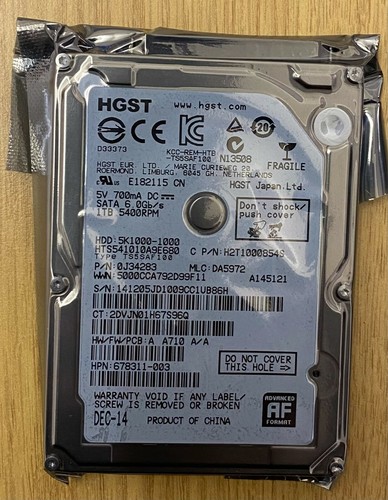 New HGST 1TB 5400RPM 2.5" Internal Hard Drive 1 TB Laptop HDD. - Picture 3 of 4