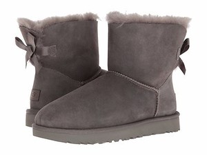 Shoes UGG MINI BAILEY BOW II Slip UGG Mini Bailey Bow Boots Grey Ankle