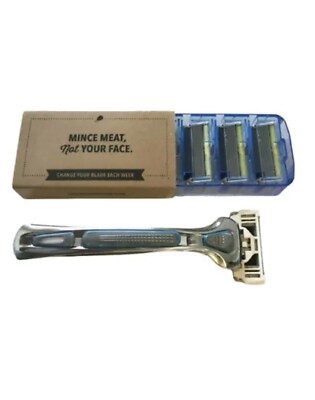 1 Set Dollar Shave Club Executive Razor Handle + 4 Cartridges Razor Refill