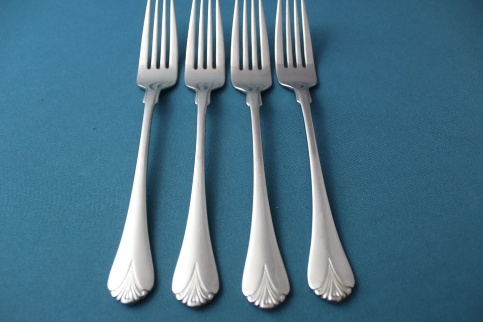 4 tenedores de cena Yamazaki CARA BRILLANTE acero inoxidable Japón 7 5/8" Foto 2 de 4