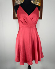 Express Fit & Flare Dress Women's Small Spaghetti Strap Pale Red Party Casual