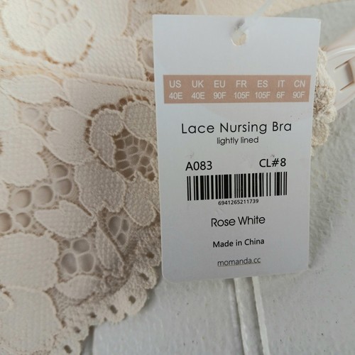 MOMANDA 40E Womens Lace Nursing Bra Wirefree Padded Maternity Bralette NEW - Picture 4 of 6