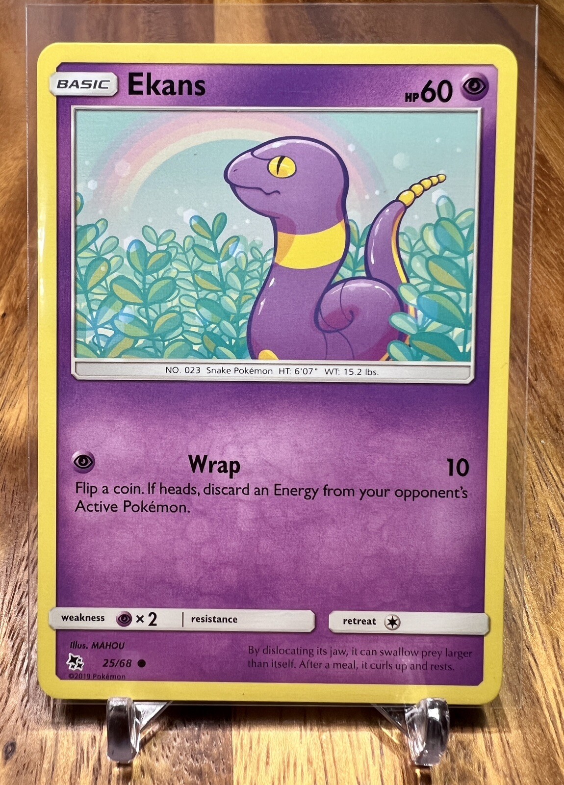 Ekans 25/68 Hidden Fates Pokemon Card NM FREE SHIP