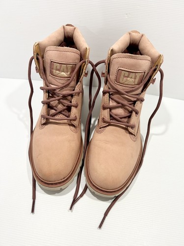 Caterpillar CAT Lyric Bold Leather work boots Pink Women’s US 7 EU 38 - Picture 6 of 10