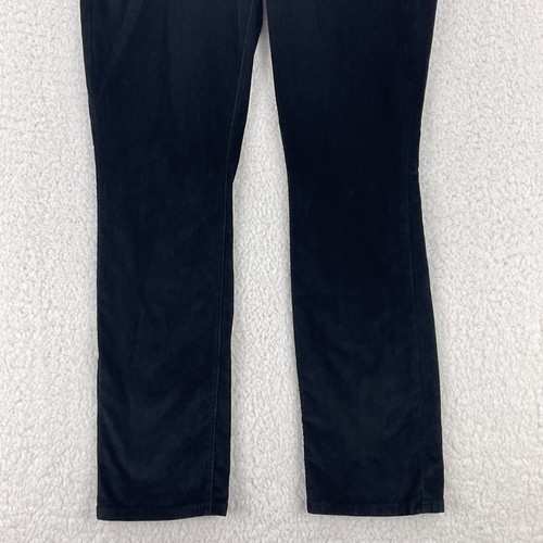 NYDJ Black Corduroy Legging Straight Leg Pants Womens Mid-Rise Casual Size 8 - Picture 3 of 16