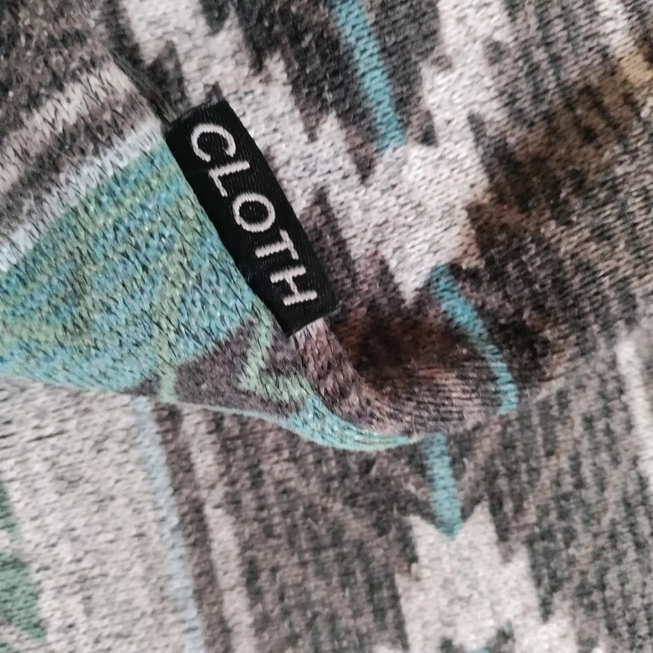 VETEMENTS Felpa con cappuccio tribale in tessuto Brooklyn uomo piccola blu *senza perizoma*