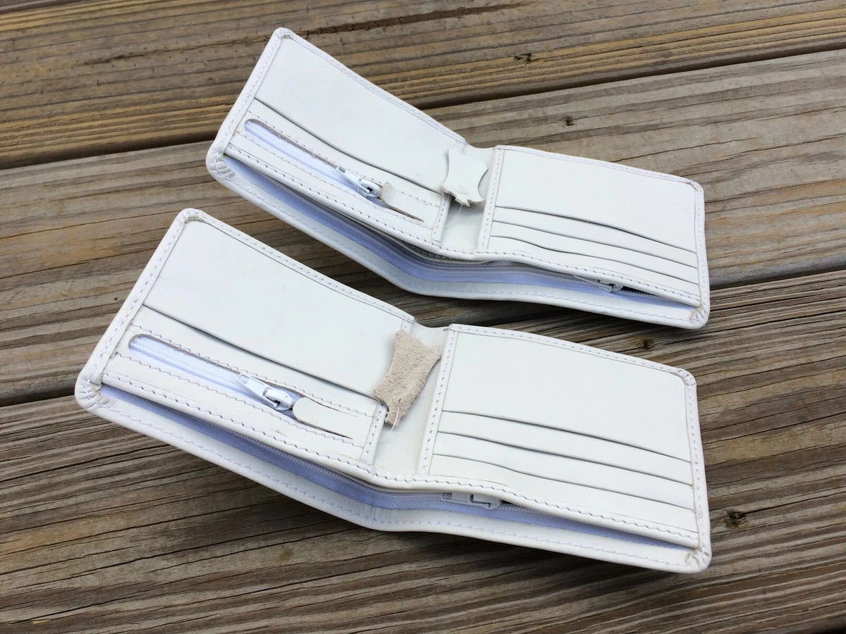 Men White Wallet Supreme Genuine Leather CardHold  White wallet, Card  holder leather, Genuine leather