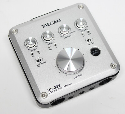 TASCAM US-322 Audio Recording Microphone / Line Interface for DAW