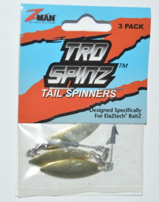 z-man zman finesse big trd ned rig spinz tail spinners willow leaf blade gold