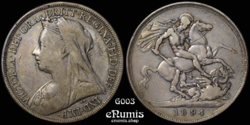 Great Britain, Victoria, Crown 1894, LVIII, scarce date, VF