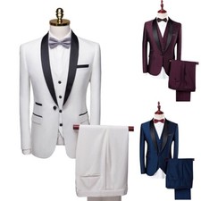 Men Suit Peak Single-Breasted Classic Tuxedo Wedding Business Dinner Feast