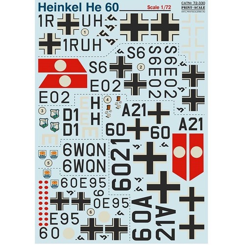 Decal for airplane 1:72 Heinkel He 60 Part1 Print Scale 72-330 - Picture 19 of 24