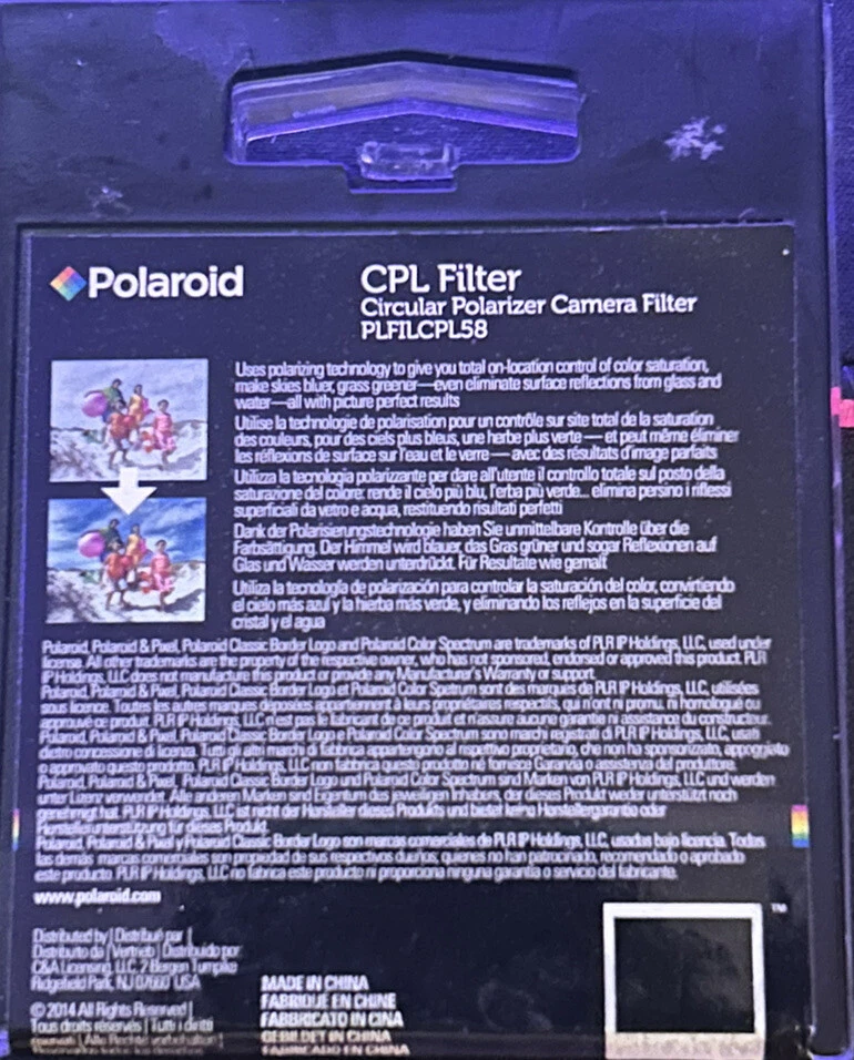 Polaroid (PLFILCPL58) 58 mm Filter - NEW IN BOX! - Image 2 of 3