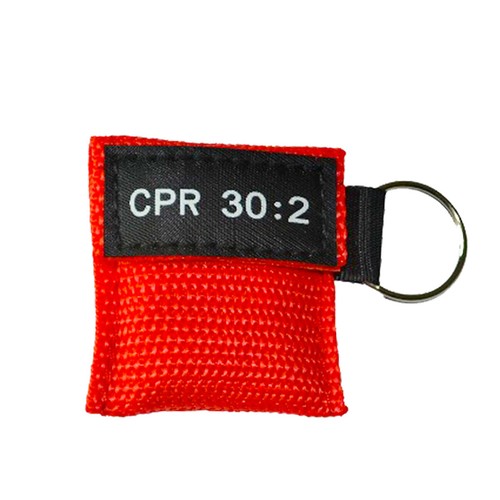100 X CPR Face Mask Keychain Pouch Mask One Way Valve First Aid Face Shields - Picture 3 of 5