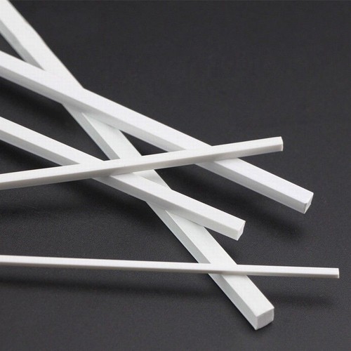 White ABS Styrene Plastic Strip Tube Round Bar Rods Square Bar Rod 250mm Length - Picture 21 of 26
