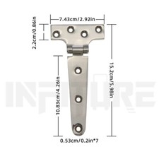Stainless Steel 316/304 Cast Door Strap Hinge Flat Marine Hinges Boat Hardware