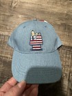 Peanuts Snoopy Patriotic American Flag Dog House Denim Cap Hat Adjustable Adult — photo 2