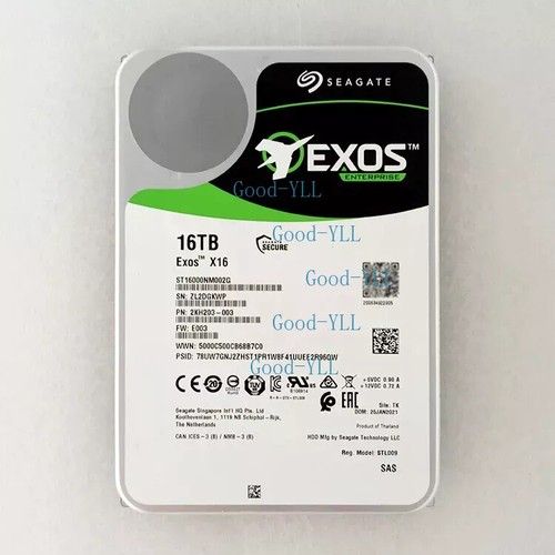 Seagate Exos X16 ST16000NM002G 16TB 512e SAS 7200RPM 256MB Hard Disc Drive