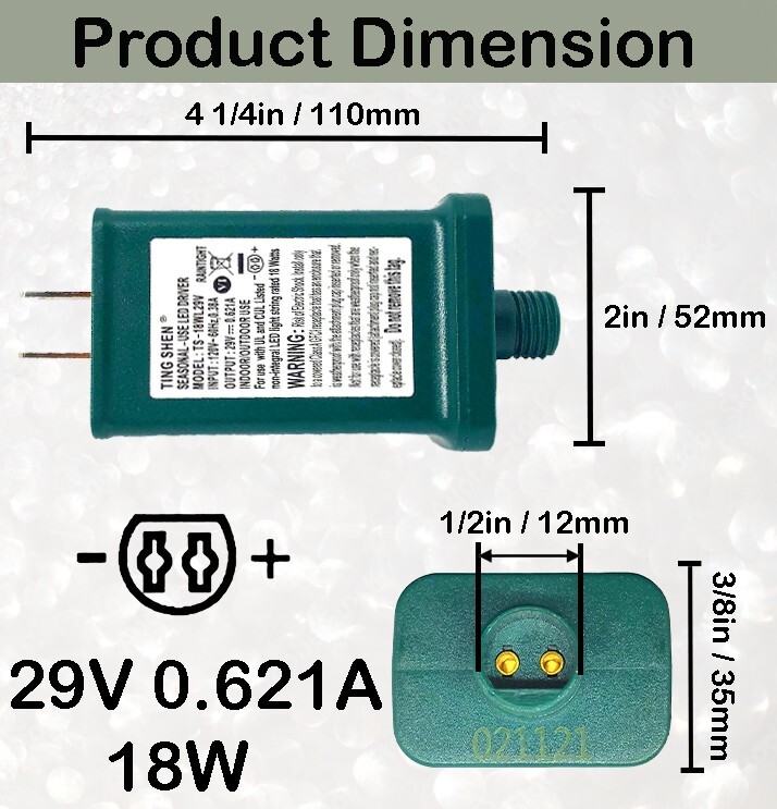 Adattatore Alimentazione Sostituzione Per LED Luci Albero Di - Foto 5