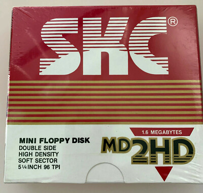 SKC Disketten 5,25'' Floppy Disk MD 2HD 1,6MB 10 Stk. NEU, OVP